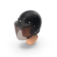 Man Head With Motorcycle Helmet PNG & PSD Images