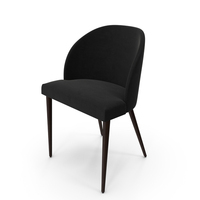Velvet Dining Chair Black PNG & PSD Images
