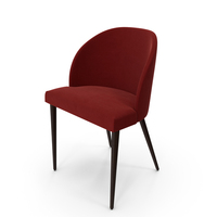 Velvet Dining Chair Red PNG & PSD Images