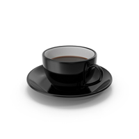 Simple Coffee Cup Filled Coffee Black PNG & PSD Images