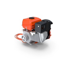 Orange Electric Start Gasoline Engine PNG & PSD Images
