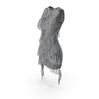 Fashion Dress With Ruffles PNG & PSD Images