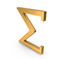Gold Greek Letter Sigma Icon PNG & PSD Images