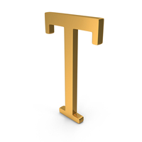 Gold Greek Letter Tau Icon PNG & PSD Images