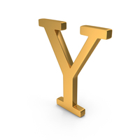 Gold Greek Letter Upsilon Icon PNG & PSD Images