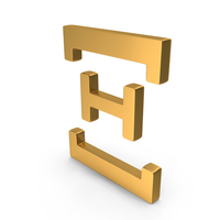Greek Letter Xi  Icon Gold PNG & PSD Images