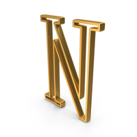 Out Line Greek Letter Nu  Icon Gold PNG & PSD Images