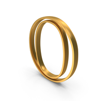 Gold Greek Letter Omicron Outline Icon PNG & PSD Images