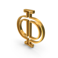 Gold Greek Letter Phi Outline Icon PNG & PSD Images