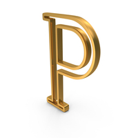 Gold Greek Letter Rho Outline Icon PNG & PSD Images
