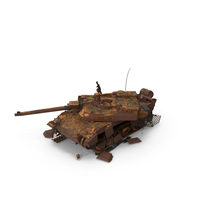 Main Battle Tank Burnt PNG & PSD Images