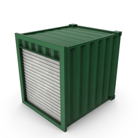 10ft Container With Roll Up Door Green PNG & PSD Images