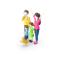 Cartoon Family Character PNG & PSD Images