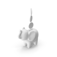 Elephant Bank Coin Clay PNG & PSD Images