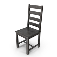 Wood Garden Dining Chair Dark Old PNG & PSD Images