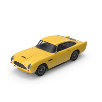Vintage Race Car Yellow PNG & PSD Images