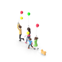 Cartoon Family Character PNG & PSD Images