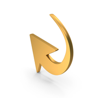 Circular Motion Arrow Icon Gold PNG & PSD Images