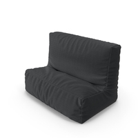 Soft Sofa One Section Black PNG & PSD Images
