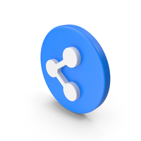 Blue & White Share Symbol PNG & PSD Images