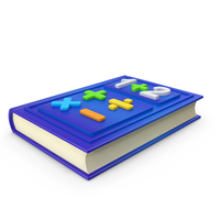 Cartoon Blue Math Book PNG & PSD Images