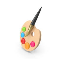 Cartoon Paint Palette PNG & PSD Images