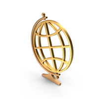 Gold Globe Icon PNG & PSD Images