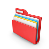 Red File Folder Symbol PNG & PSD Images
