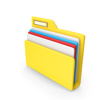Yellow File Folder Symbol PNG & PSD Images