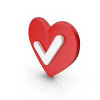 Heart With Tick Mark Symbol PNG & PSD Images
