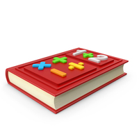 Cartoon Red Math Book PNG & PSD Images