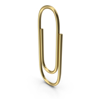 Gold Paper Clip PNG & PSD Images