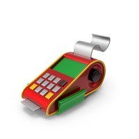 Cartoon Pos Machine Red PNG & PSD Images
