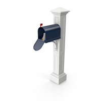 Mailbox Classic Blue PNG & PSD Images