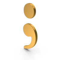 Gold Semicolon Icon PNG & PSD Images