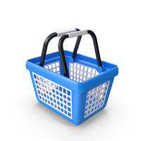 Blue Shopping Basket PNG & PSD Images