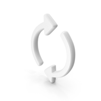 White Auto Sync Symbol PNG & PSD Images