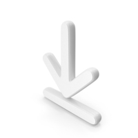 White Download Symbol PNG & PSD Images