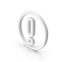 Exclamation Circle Symbol White PNG & PSD Images