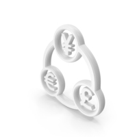 White Money Transfer Euro, Yen And Pound Symbol PNG & PSD Images