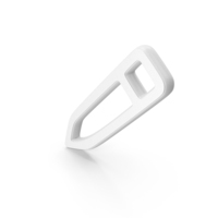 White Pencil Symbol PNG & PSD Images