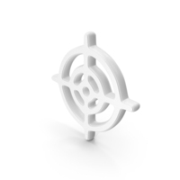 White Shooting Target Symbol PNG & PSD Images