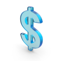 Dollar Currency Symbol Glass PNG & PSD Images