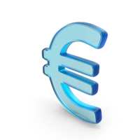 Euro Currency Symbol Glass PNG & PSD Images