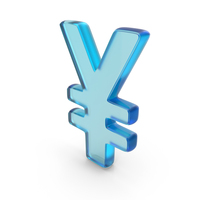 Glass Yen Currency Symbol PNG & PSD Images