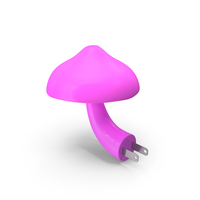 LED Mushroom Night Light Pink PNG & PSD Images