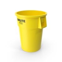 Rubbermaid Commercial Brute Vented Trash Yellow PNG & PSD Images