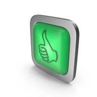 Like Green Icon Square Button PNG & PSD Images