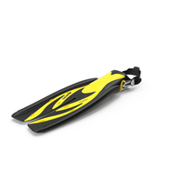 Open Heel Split Fin Yellow PNG & PSD Images