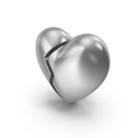 Broken Heart Silver PNG & PSD Images